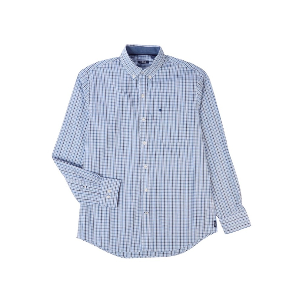 IZOD Classic Blue Men's Long Sleeve Button Down Shirt, 2XL